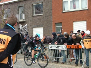 Geraint Thomas on the Oude Kwaremont